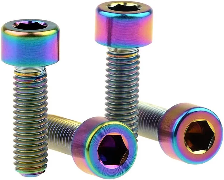 Customized CNC Machining Precision Color Titanium Screws and Bolts M6 M8 M10 Thumb Screw for Bicycle Parts
